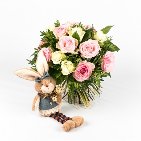 Bouquet de naissance et lapin